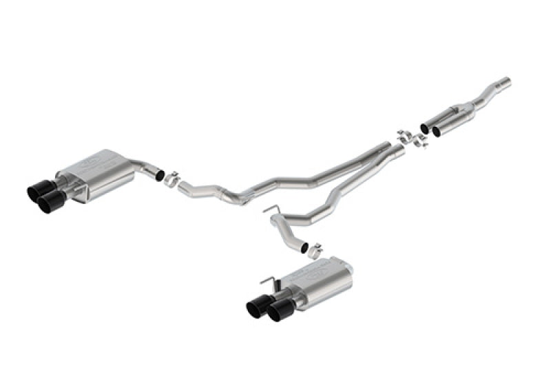 Ford Racing 2024 Mustang 2.3L Extreme Active Cat-Back Exhaust System Black Tips Catback Ford Racing