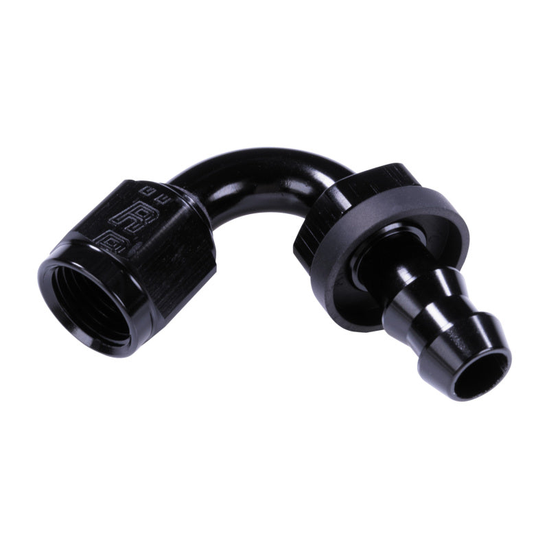 Russell 6AN Twist-Lok 120 Degree Hose End - Black Fittings Russell