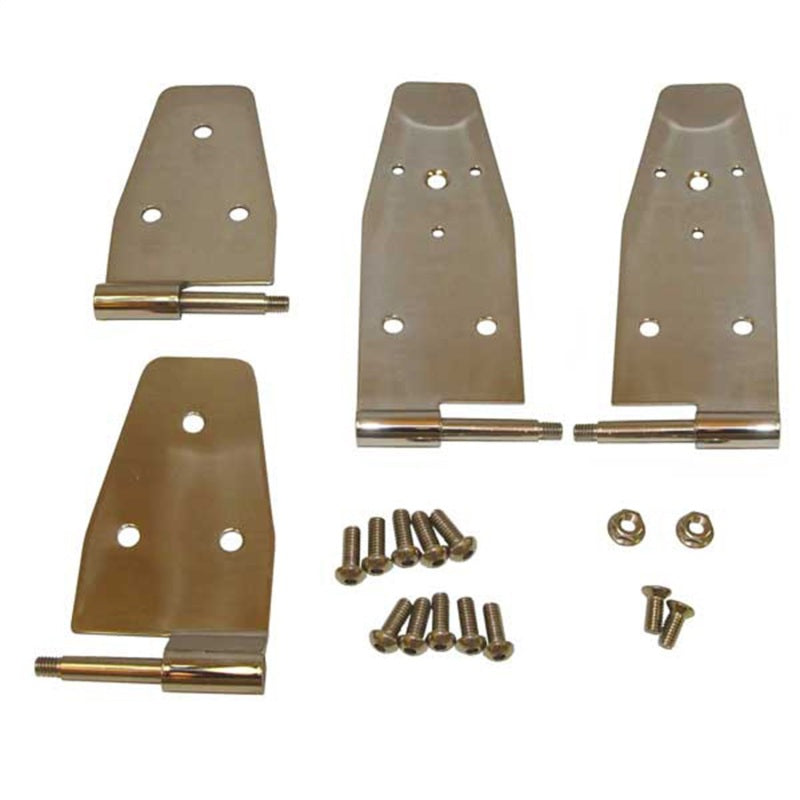 Rugged Ridge 94-95 Jeep Wrangler YJ Stainless Steel Door Hinge Kit Hardware Kits - Other Rugged Ridge