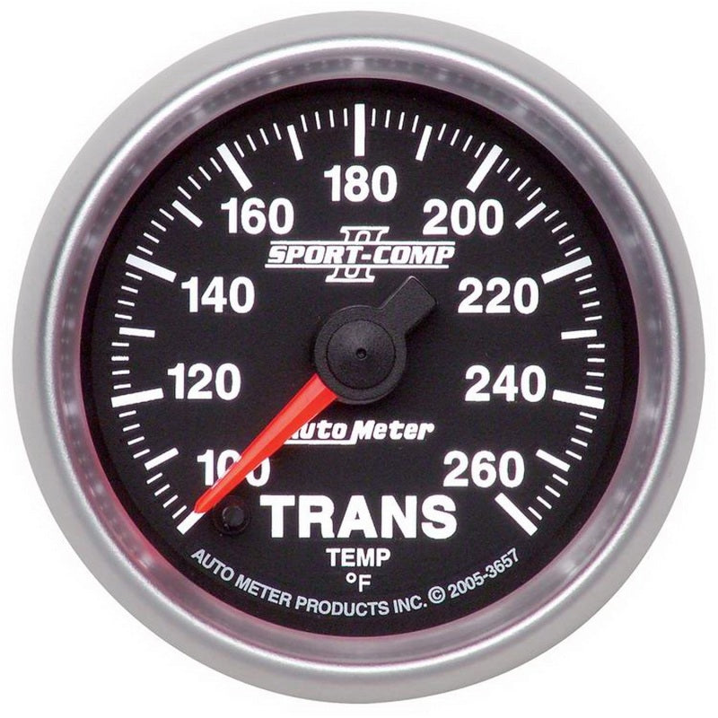 Autometer Sport-Comp II 52.4mm 100-260 Deg. F Transmission Temprature Gauge Gauges AutoMeter