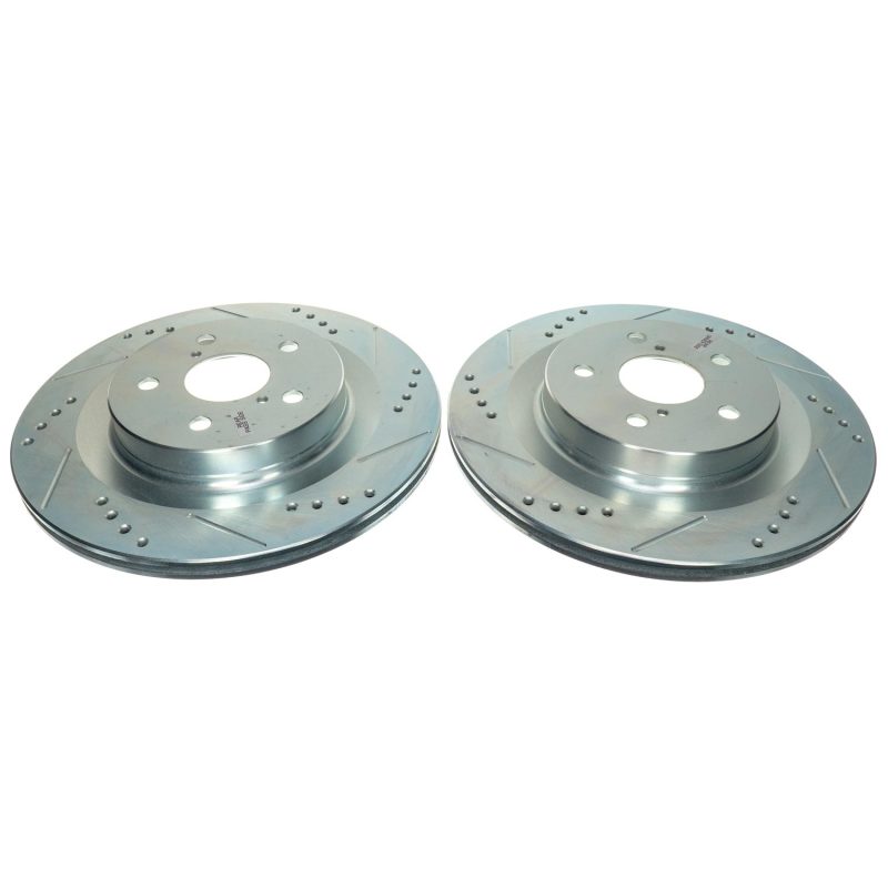 Power Stop 21-22 Toyota Sienna Rear Drilled & Slotted Rotor (Pair) Brake Rotors - Slot & Drilled PowerStop
