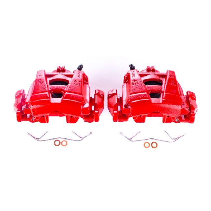 Power Stop 15-18 Audi Q3 Front Red Calipers w/Brackets - Pair Brake Calipers - Perf PowerStop