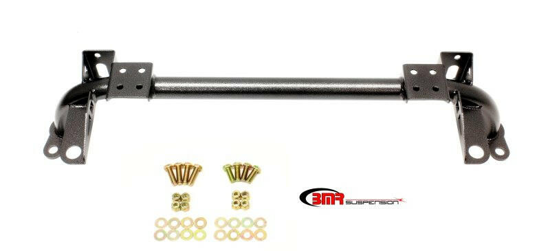 BMR 05-14 S197 Mustang Radiator Support w/ Sway Bar Mount - Black Hammertone Radiator Stays BMR Suspension