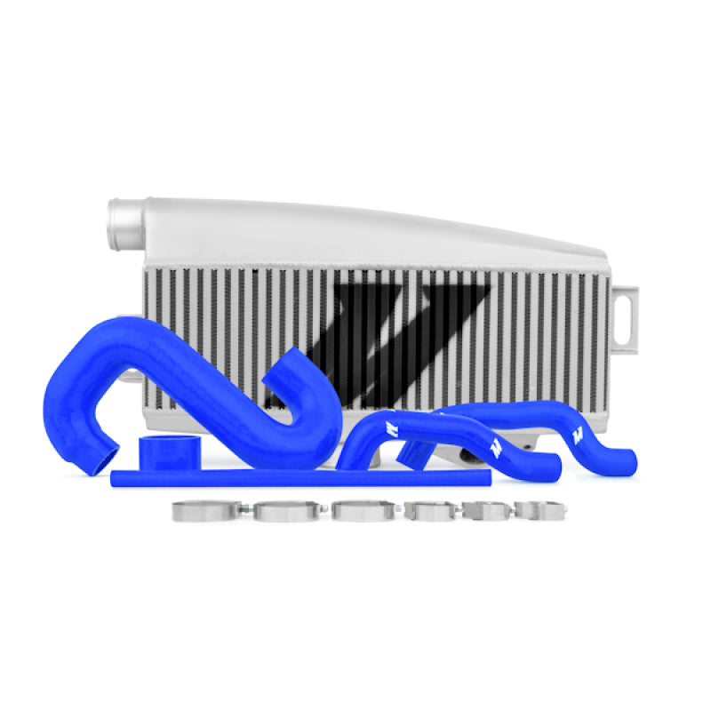 Mishimoto Subaru 02-07 WRX/04-07 STi Top-Mount Intercooler Kit - Powder Coated Silver & Blue Hoses Intercoolers Mishimoto