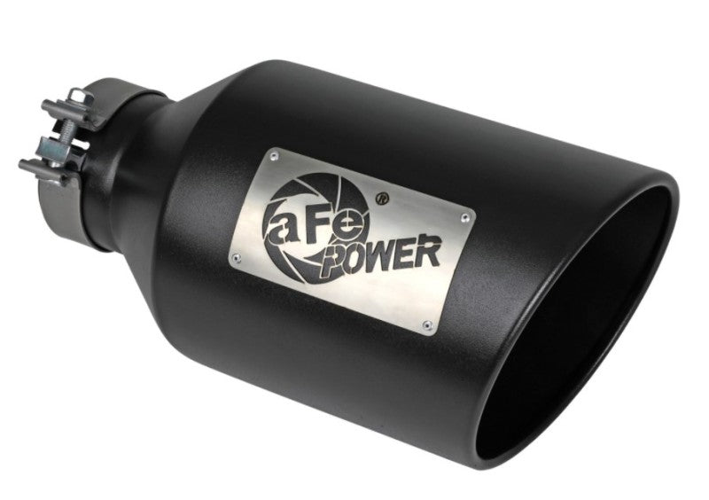 aFe Power MACH Force-Xp 409 Stainless Steel Clamp-on Exhaust Tip Black Tips aFe
