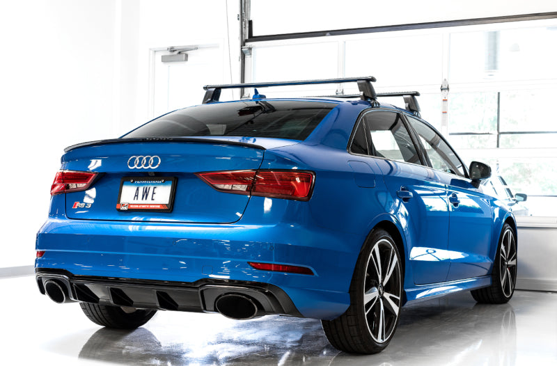 AWE Tuning 17-19 Audi RS3 8V Track Edition Exhaust - Diamond Black Tips RS-Style Tips Catback AWE Tuning