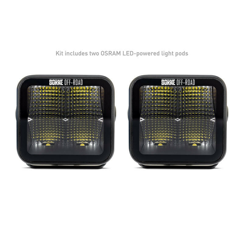 Borne Off-Road Light Pods (Kit of 2) 3x3 Flood Light Bars & Cubes Borne Off-Road