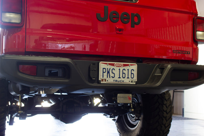 Fishbone Offroad Hitch Cover - 2In Hitch - Black Powdercoated Steel Hitch Covers Fishbone Offroad