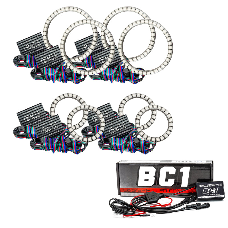 Oracle Vector Jeep Wrangler JK Grille Halo Kit - ColorSHIFT w/ BC1 Controller Light Accessories and Wiring ORACLE Lighting