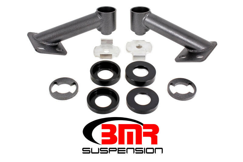 BMR 15-17 S550 Mustang Cradle Bushing Lockout Kit - Black Hammertone Chassis Bracing BMR Suspension