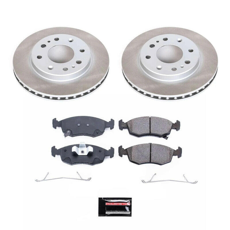 Power Stop 12-17 Fiat 500 Front Semi-Coated Rotor Kit Brake Kits - Performance Blank PowerStop