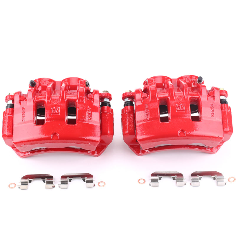 Power Stop 08-14 Cadillac CTS Front Red Calipers w/Brackets - Pair Brake Calipers - Perf PowerStop