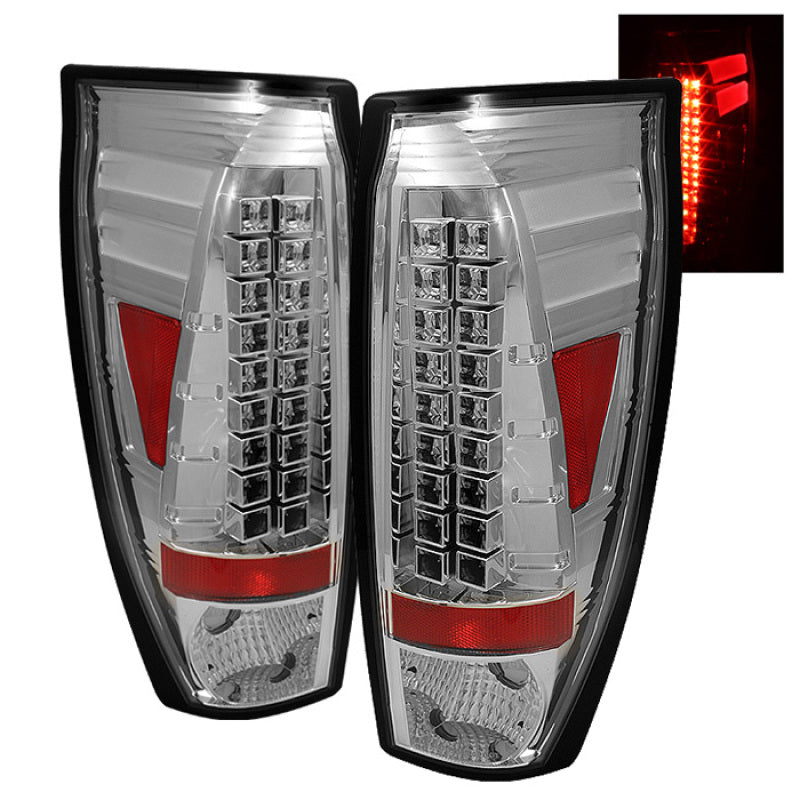 Spyder Chevy Avalanche 02-06 LED Tail Lights Chrome ALT-YD-CAV02-LED-C Tail Lights SPYDER