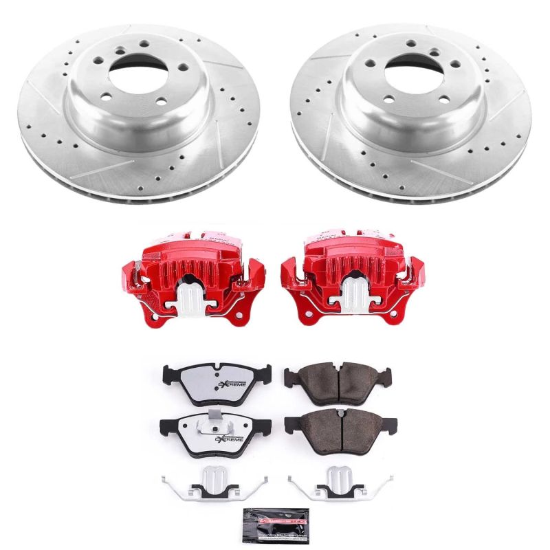 Power Stop 09-10 BMW Z4 Front Z26 Street Warrior Brake Kit w/Calipers Brake Kits - Performance D&S PowerStop