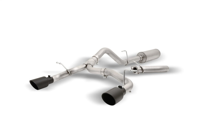 Gibson 2021+ Ford Bronco 4-DR 2.7L 4WD 2.5in Black Elite Cat-Back Dual Split Exhaust - Stainless Catback Gibson