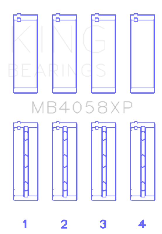 King Engine Bearings Nissan VQ35DE Performance Main Bearing Set - Size STDX Bearings King Engine Bearings