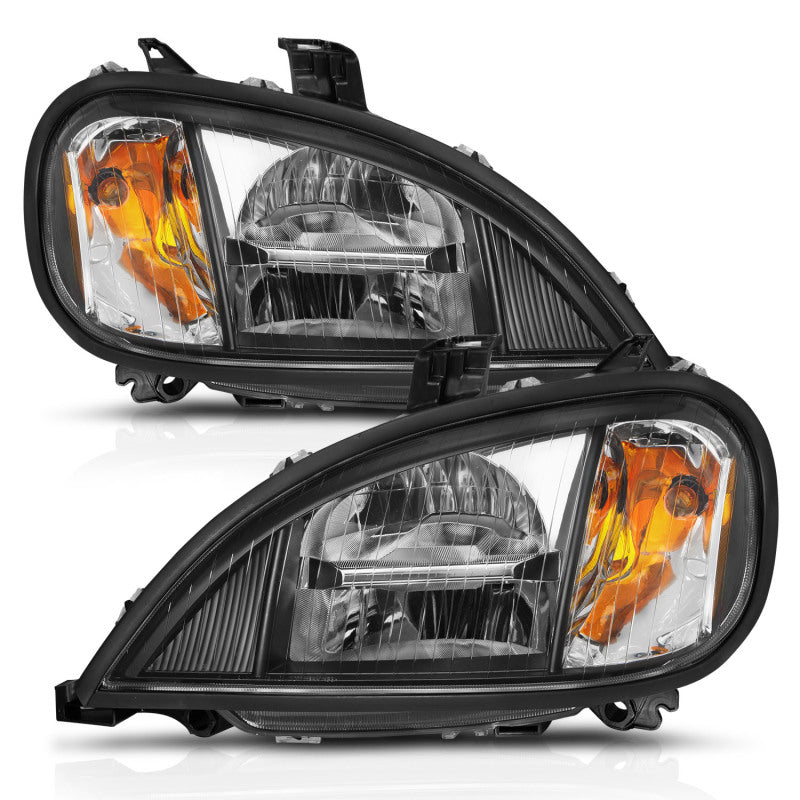 ANZO 1996-2013 Freightliner Columbia LED Crystal Headlights Black Housing w/ Clear Lens (Pair) Headlights ANZO