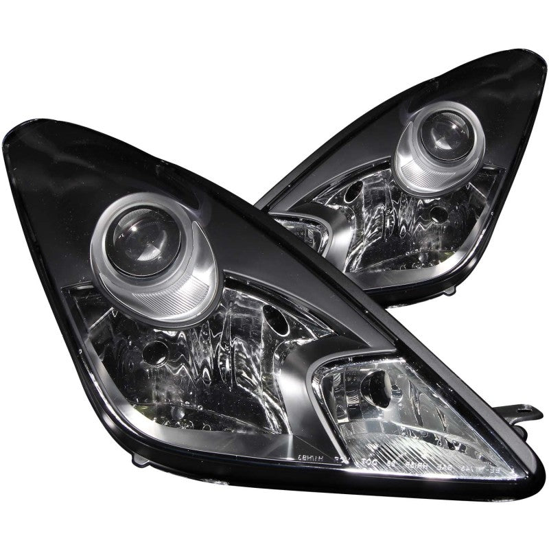 ANZO 2000-2005 Toyota Celica Projector Headlights Black Headlights ANZO