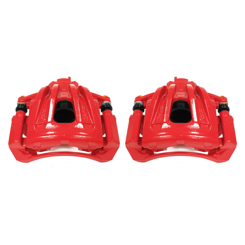 Power Stop 02-07 Jeep Liberty Front Red Calipers w/Brackets - Pair Brake Calipers - Perf PowerStop