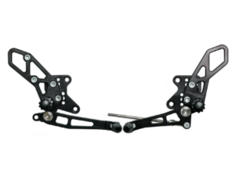 Vortex Racing 08-13 Kawasaki EX250 Ninja,13-17 EX300 Ninja Adjustable Rearsets- Black Bike Stands Vortex Racing