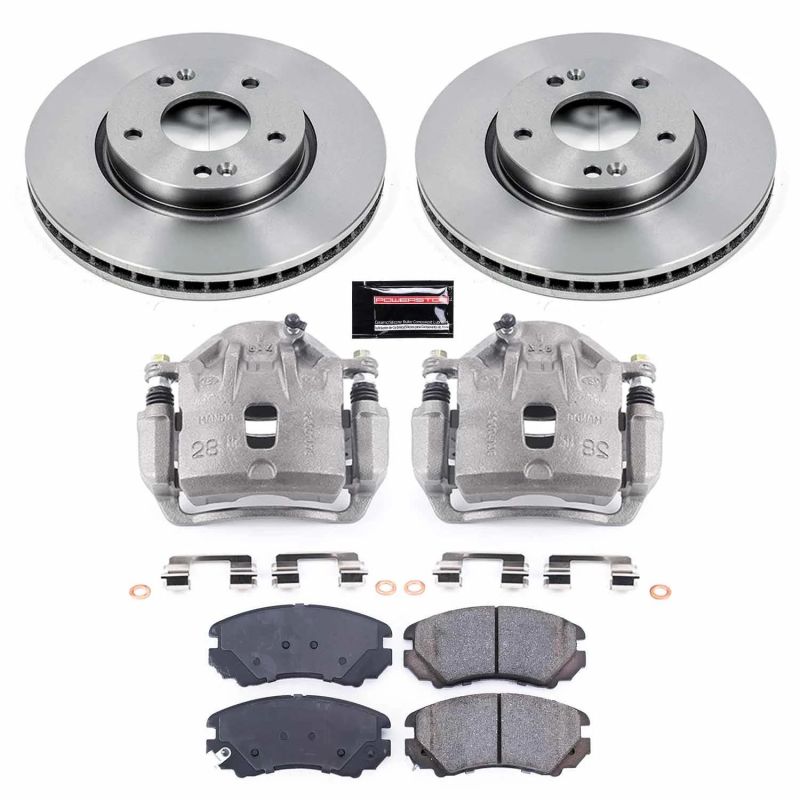 Power Stop 05-09 Hyundai Tucson Front Autospecialty Brake Kit w/Calipers Brake Kits - OE PowerStop