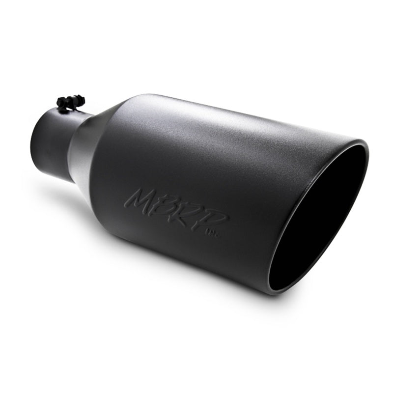 MBRP Universal Tip 8in O.D. Rolled End 4in inlet 18in length Black Tips MBRP