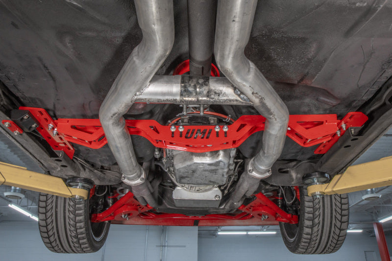 UMI Performance 78-88 GM G-Body Modular Adjustable Transmission Crossmember - Red Crossmembers UMI Performance