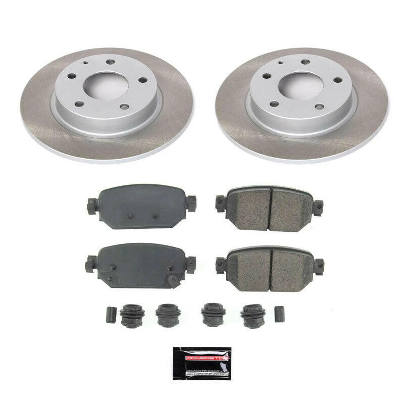 Power Stop 19-21 Mazda CX-3 Rear Semi-Coated Rotor Kit Brake Kits - Performance Blank PowerStop