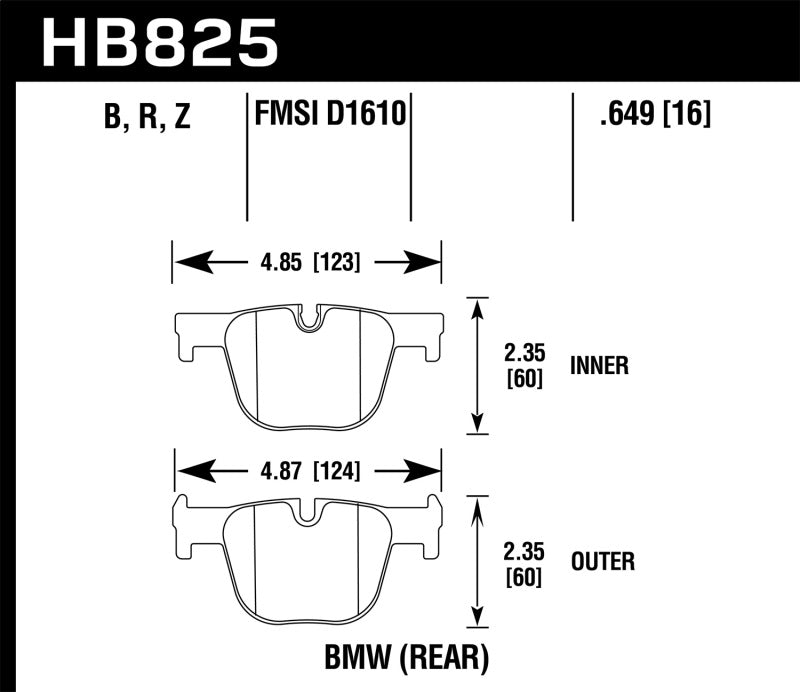 Hawk 13-15 BMW 335i/335i xDrive / 14-16 BMW 435i/435i xDrive HPS 5.0 Rear Brake Pads Brake Pads - Performance Hawk Performance