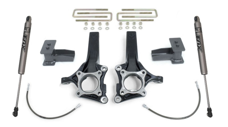 MaxTrac 09-14 Ford F-150 2WD 4in/2in MaxPro Elite Spindle Lift Kit w/FOX Shocks Steering Knuckles & Spindles Maxtrac