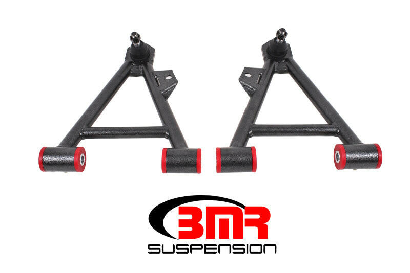 BMR 94-04 Mustang Lower Non-Adj. A-Arms (Coilover Only) w/ STD. Ball Joint (Poly) - Black Hammertone Control Arms BMR Suspension