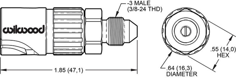 Wilwood Quick Disconnect - Female Side -3 AN Brake Hardware Wilwood