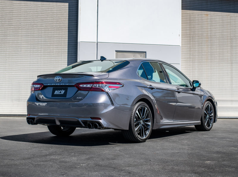 Borla 18-20 Toyota Camry XSE 3.5in Tip Dual Split Rear Exit Cat Back S-Type Exhaust Black Chrome Catback Borla