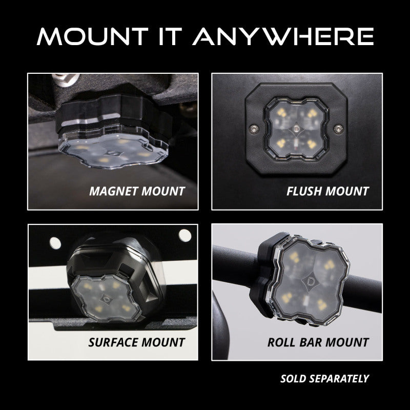 Diode Dynamics Stage Series SXS Rock Light Installer Kit RGBW M8 (4-pack) Light Accessories and Wiring Diode Dynamics