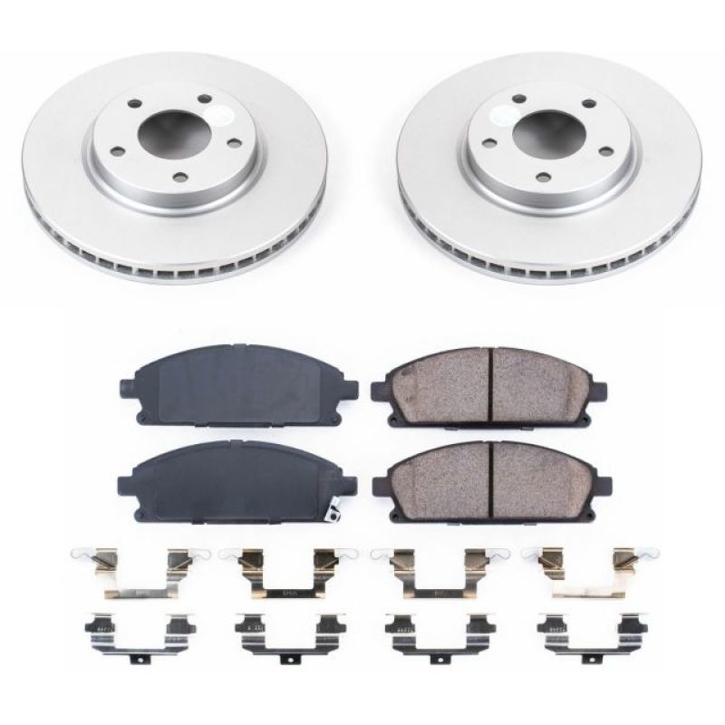 Power Stop 04-09 Nissan Quest Front Z17 Evolution Geomet Coated Brake Kit Brake Kits - Performance Blank PowerStop