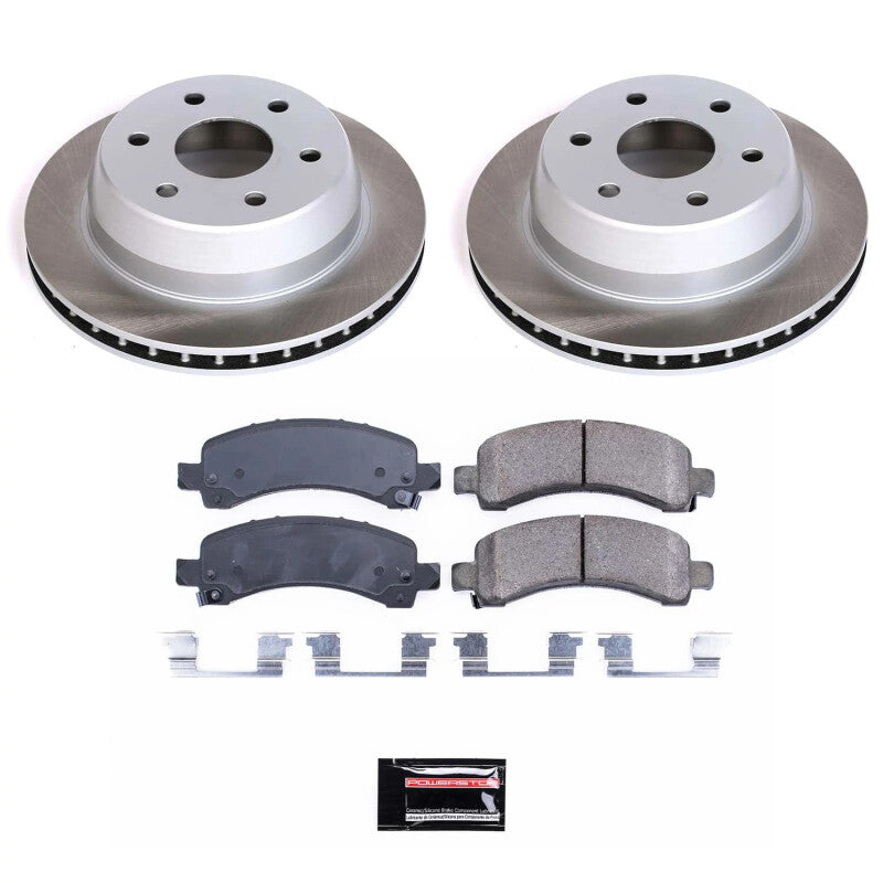 Power Stop 03-06 GMC Yukon XL 1500 Rear Semi-Coated Rotor Kit Brake Kits - Performance Blank PowerStop