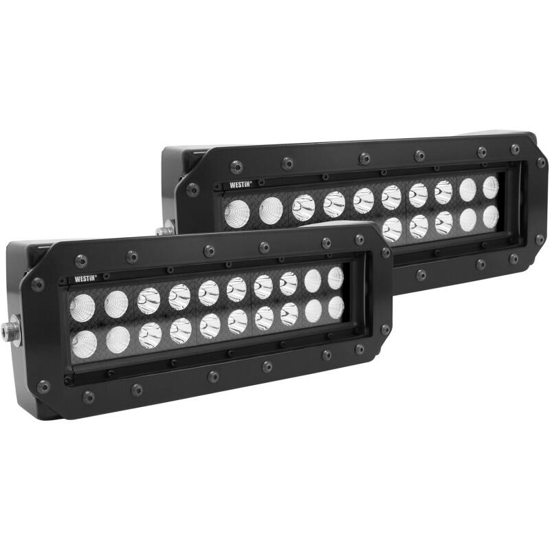 Westin HDX Flush Mount B-FORCE LED Light Kit (Set of 2) w/wiring harness - Black Light Bars & Cubes Westin