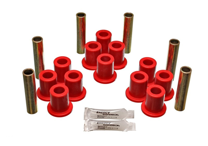 Energy Suspension Fd 4 Wd Frt Sprg Bush Set - Red Bushing Kits Energy Suspension