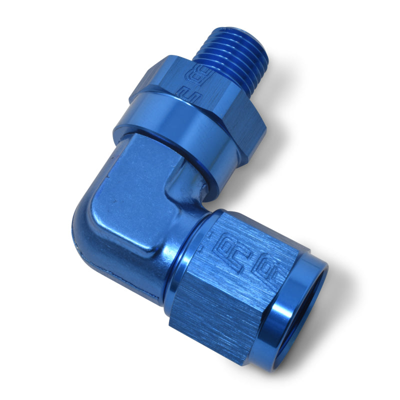 Russell Performance -10 AN 90 Degree Female to Male 1/2in Swivel NPT Fitting Fittings Russell