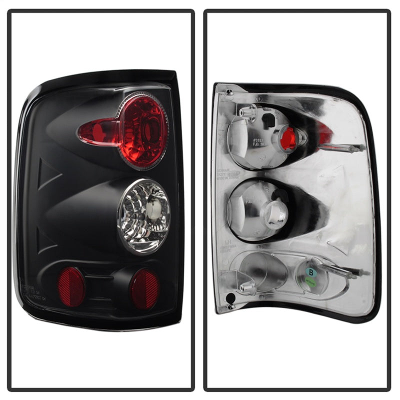 Spyder Ford F150 side 04-08 (Not Fit Heritage & SVT)Euro Tail Lights Blk ALT-YD-FF15004-BK Tail Lights SPYDER