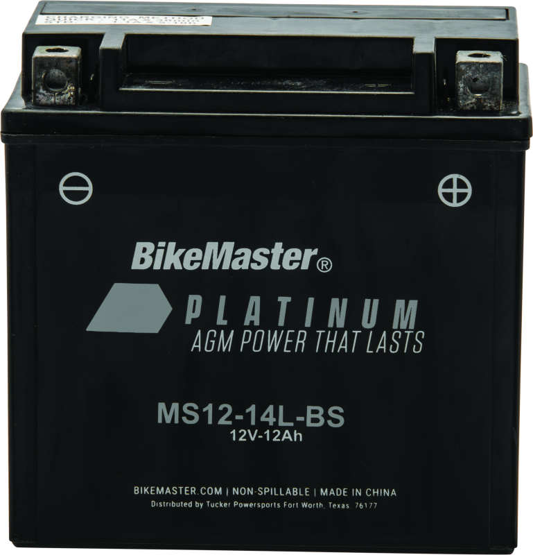 BikeMaster AGM Battery - MS12-14L-BS Batteries BikeMaster