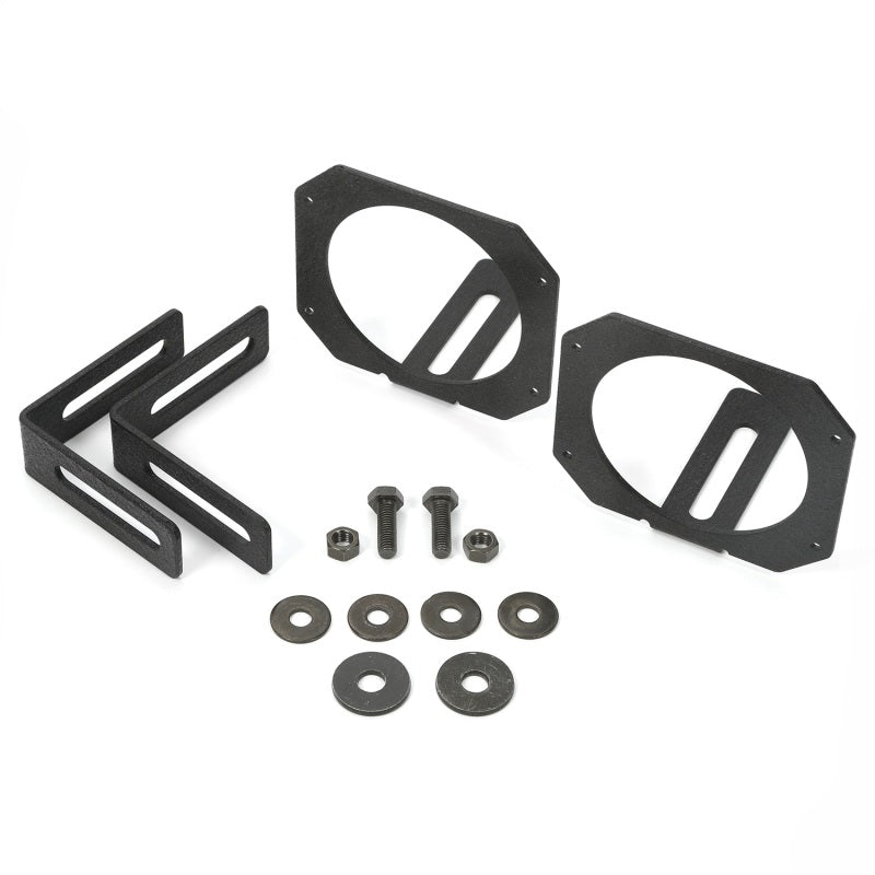 Rugged Ridge 07-18 Jeep Wrangler JK 3.5in Round / 3in Cube LED Light Mount Brackets Light Bars & Cubes Rugged Ridge