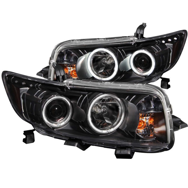ANZO 2008-2010 Scion Xb Projector Headlights w/ Halo Black Headlights ANZO
