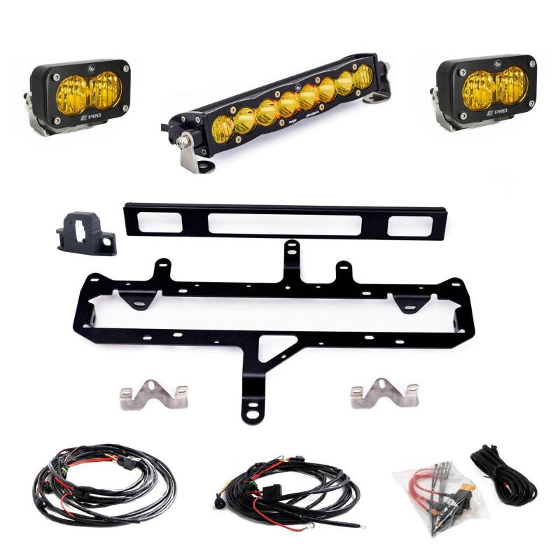 Baja Designs 2024+ Toyota Tacoma S8 10in Light Bar / S2 Pro TRD Pro Grille Conversion Light Kit Light Bars & Cubes Baja Designs