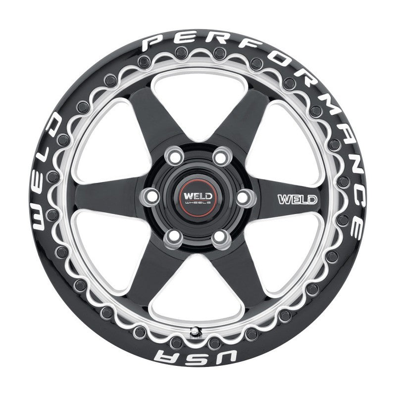 Weld S909 15x10 Ventura 6 Beadlock 6x139.7 ET38 BS7.00 Gloss BLK MIL DIA 106.1 Wheels - Cast Weld