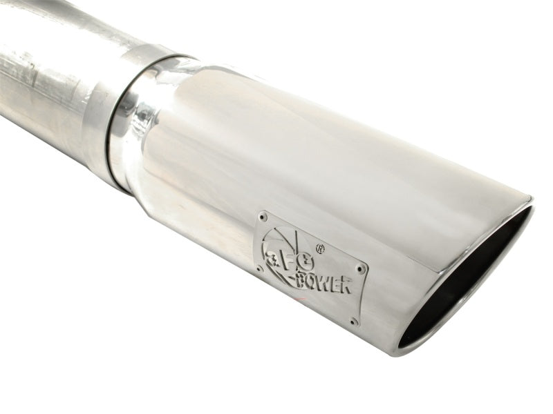 aFe Atlas Exhaust DPF-Back Aluminized Steel Exhaust Dodge Diesel Trucks 07.5-12 L6-6.7L Polished Tip DPF Back aFe