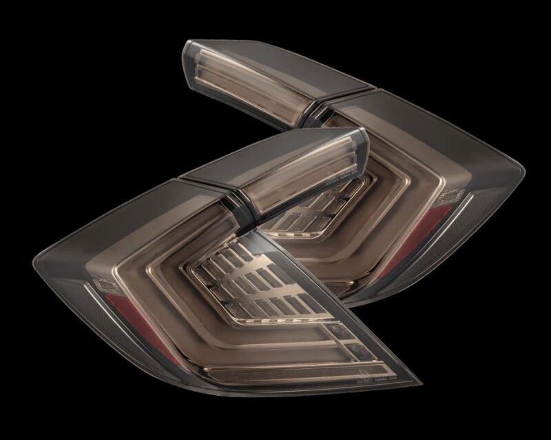 AlphaRex 16-21 Honda Civic Hatchback / Type-R FK8 Nova-Series LED Tail Lights - Clear Smoke Tail Lights AlphaRex