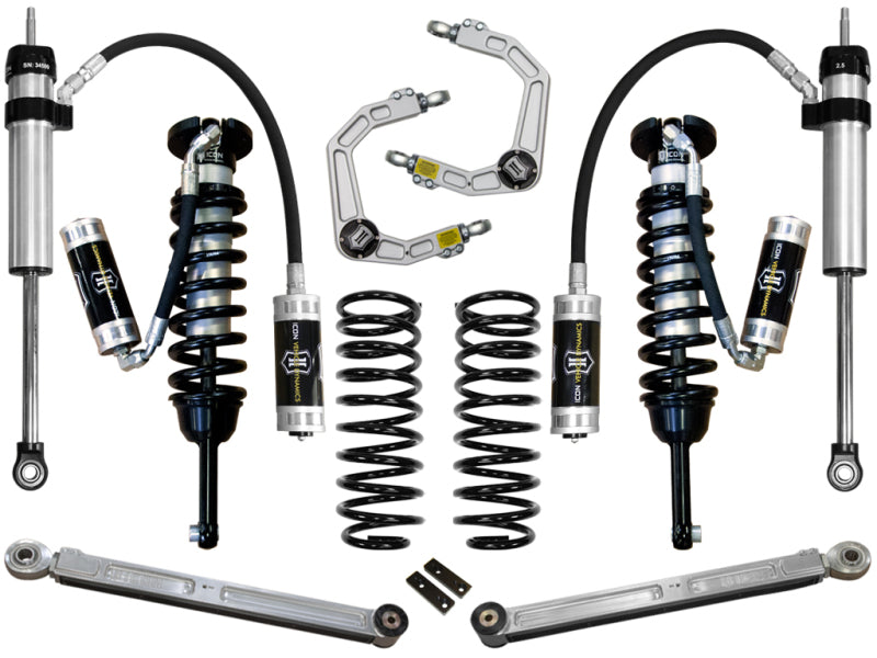 ICON 2010+ Toyota FJ/4Runner 0-3.5in Stage 5 Suspension System w/Billet Uca Coilovers ICON