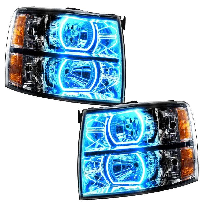 Oracle 07-13 Chevrolet Silverado SMD HL - Black - Square - ColorSHIFT w/ BC1 Controller Headlights ORACLE Lighting