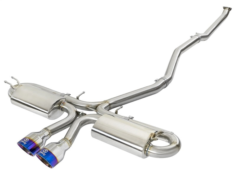aFe Takeda 3in 304 SS Cat-Back Exhaust System w/ Blue Tips 2017 Honda Civic Si I4 1.5L (t) Catback aFe